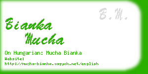 bianka mucha business card